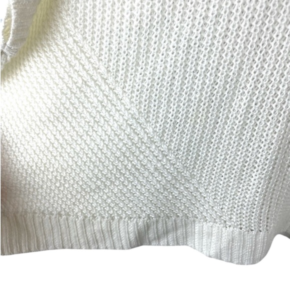 POLO RL 100% Linen Knit Mesh Oversized Dolman Sleeve Sweater in White Size Small - Picture 8 of 10